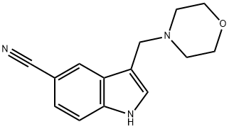 1H-Indole-5-carbonitrile, 3-(4-morpholinylmethyl)- Structure