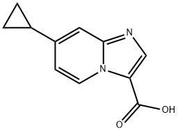 Imidazo[1,2-a]pyridine-3-carboxylic acid, 7-cyclopropyl- Structure