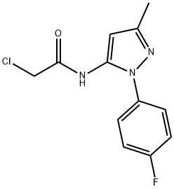 Acetamide, 2-chloro-N-[1-(4-fluorophenyl)-3-methyl-1H-pyrazol-5-yl]- Structure