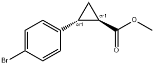 trans -methyl 2-(4-bromophenyl)cyclopropanecarboxylate 구조식 이미지