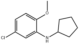 Benzenamine, 5-chloro-N-cyclopentyl-2-methoxy- Structure