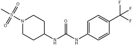 1-[1-(Methylsulfonyl)-4-piperidinyl]-3-[4-(trifluoromethyl)phenyl]urea Structure