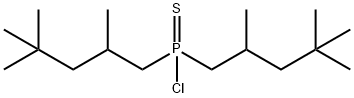 Phosphinothioic chloride, P,P-bis(2,4,4-trimethylpentyl)- Structure