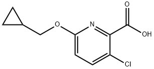 2-Pyridinecarboxylic acid, 3-chloro-6-(cyclopropylmethoxy)- Structure