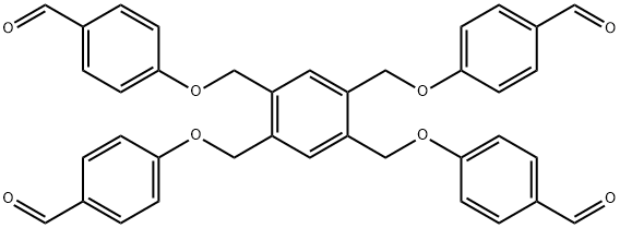 Benzaldehyde, 4,4',4'',4'''-[1,2,4,5-benzenetetrayltetrakis(methyleneoxy)]tetrakis- Structure