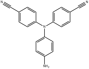 Benzonitrile, 4,4'-[(4-aminophenyl)imino]bis- Structure