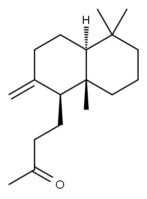 2-Butanone, 4-[(1S,4aS,8aS)-decahydro-5,5,8a-trimethyl-2-methylene-1-naphthalenyl]- Structure