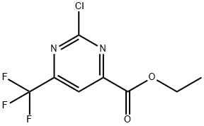 4-Pyrimidinecarboxylic acid, 2-chloro-6-(trifluoromethyl)-, ethyl ester Structure