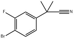 2-(4-bromo-3-fluorophenyl)-2-methylpropanenitrile 구조식 이미지