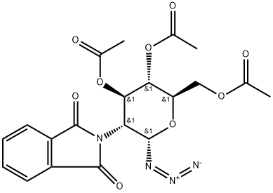 2-Deoxy-2-(1,3-dihydro-1,3-dioxo-2H-isoindol-2-yl)-α-D-glucopyranosyl azide 3,4,6-Triacetate Structure