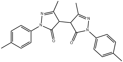 [4,4'-Bi-3H-pyrazole]-3,3'-dione, 2,2',4,4'-tetrahydro-5,5'-dimethyl-2,2'-bis(4-methylphenyl)- Structure