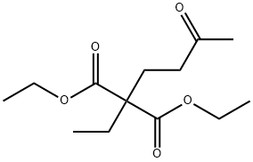 Propanedioic acid, 2-ethyl-2-(3-oxobutyl)-, 1,3-diethyl ester Structure