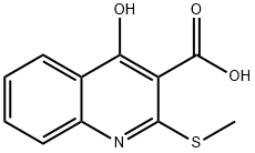 3-Quinolinecarboxylic acid, 4-hydroxy-2-(methylthio)- Structure