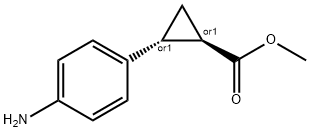 Cyclopropanecarboxylic acid, 2-(4-aminophenyl)-, methyl ester, (1R,2R)-rel- Structure