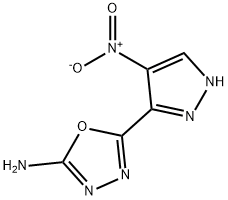 5-(4-nitro-1{H}-pyrazol-5-yl)-1,3,4-oxadiazol-2-amine Structure