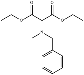 Propanedioic acid, 2-[methyl(phenylmethyl)amino]-, 1,3-diethyl ester 구조식 이미지