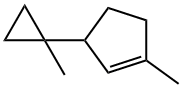 Cyclopentene, 1-methyl-3-(1-methylcyclopropyl)- Structure