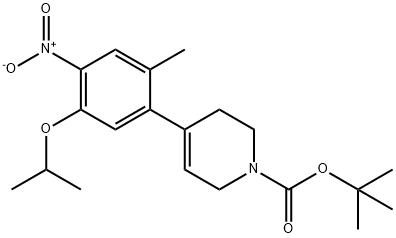 1(2H)-Pyridinecarboxylic acid, 3,6-dihydro-4-[2-methyl-5-(1-methylethoxy)-4-nitrophenyl]-, 1,1-dimethylethyl ester Structure