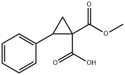 1,1-Cyclopropanedicarboxylic acid, 2-phenyl-, 1-methyl ester Structure