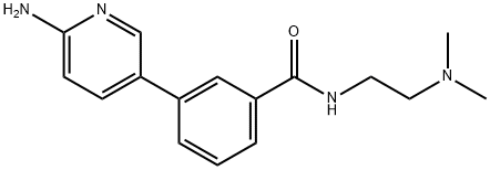 Benzamide, 3-(6-amino-3-pyridinyl)-N-[2-(dimethylamino)ethyl]- Structure