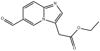 Ethyl 2-(6-formylimidazo[1,2-a]pyridin-3-yl)acetate Structure