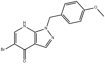 4H-Pyrazolo[3,4-b]pyridin-4-one, 5-bromo-1,7-dihydro-1-[(4-methoxyphenyl)methyl]- Structure