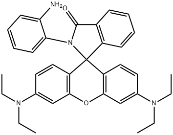 Spiro[1H-isoindole-1,9'-[9H]xanthen]-3(2H)-one, 2-(2-aminophenyl)-3',6'-bis(diethylamino)- Structure