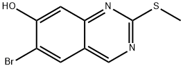 7-Quinazolinol, 6-bromo-2-(methylthio)- Structure