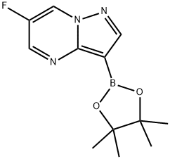 Pyrazolo[1,5-a]pyrimidine, 6-fluoro-3-(4,4,5,5-tetramethyl-1,3,2-dioxaborolan-2-yl)- Structure