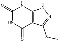 1H-Pyrazolo[3,4-d]pyrimidine-4,6(5H,7H)-dione, 3-(methylthio)- 구조식 이미지