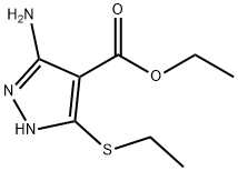 1H-Pyrazole-4-carboxylic acid, 3-amino-5-(ethylthio)-, ethyl ester Structure