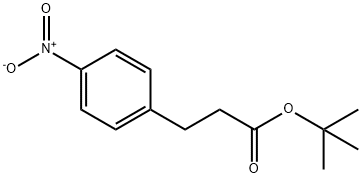 Benzenepropanoic acid, 4-nitro-, 1,1-dimethylethyl ester Structure