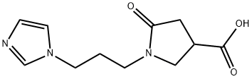 3-Pyrrolidinecarboxylic acid, 1-[3-(1H-imidazol-1-yl)propyl]-5-oxo- Structure