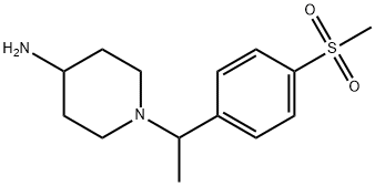 4-Piperidinamine, 1-[1-[4-(methylsulfonyl)phenyl]ethyl]- Structure