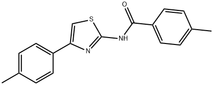 Benzamide, 4-methyl-N-[4-(4-methylphenyl)-2-thiazolyl]- 구조식 이미지