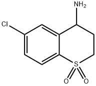 2H-1-Benzothiopyran-4-amine, 6-chloro-3,4-dihydro-, 1,1-dioxide 구조식 이미지