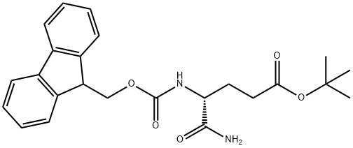 Pentanoic acid, 5-amino-4-[[(9H-fluoren-9-ylmethoxy)carbonyl]amino]-5-oxo-, 1,1-dimethylethyl ester, (4R)- 구조식 이미지