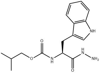 2-Methylpropyl N-[(2R)-1-hydrazinyl-3-(1H-indol-3-yl)-1-oxopropan-2-yl]carbamate Structure