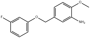 Benzenamine, 5-[(3-fluorophenoxy)methyl]-2-methoxy- Structure