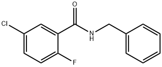 Benzamide, 5-chloro-2-fluoro-N-(phenylmethyl)- Structure