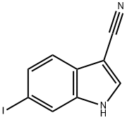 6-iodo-1H-indole-3-carbonitrile Structure