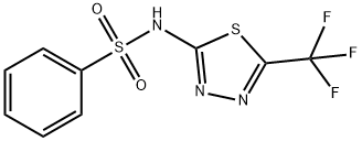 Benzenesulfonamide, N-[5-(trifluoromethyl)-1,3,4-thiadiazol-2-yl]- 구조식 이미지