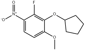 Benzene, 2-(cyclopentyloxy)-3-fluoro-1-methoxy-4-nitro- Structure