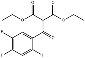 Propanedioic acid, 2-(2,4,5-trifluorobenzoyl)-, 1,3-diethyl ester 구조식 이미지
