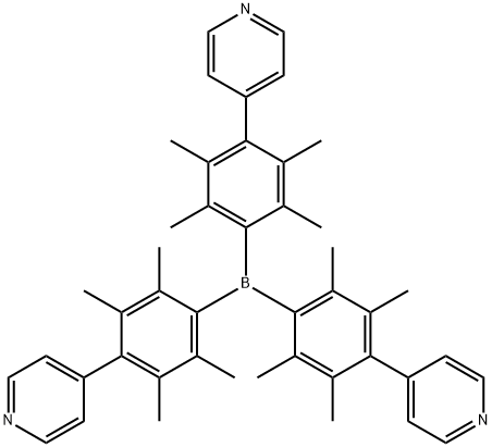 tris(4-(4-pyridyl)duryl)borane Structure