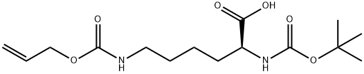 (Tert-Butoxy)Carbonyl Lys(Alloc)-OH 구조식 이미지