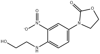 2-Oxazolidinone, 3-[4-[(2-hydroxyethyl)amino]-3-nitrophenyl]- 구조식 이미지