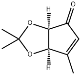 4H-Cyclopenta-1,3-dioxol-4-one, 3a,6a-dihydro-2,2,6-trimethyl-, (3aR,6aR)- 구조식 이미지