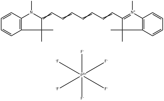 2-[7-(1,3-Dihydro-1,3,3-trimethyl-2H-indol-2-ylidene)-1,3,5-heptatrien-1-yl]-1,3,3-trimethyl-3H-indolium hexafluorophosphate (1:1) Structure