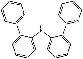 9H-Carbazole, 1,8-di-2-pyridinyl- 구조식 이미지